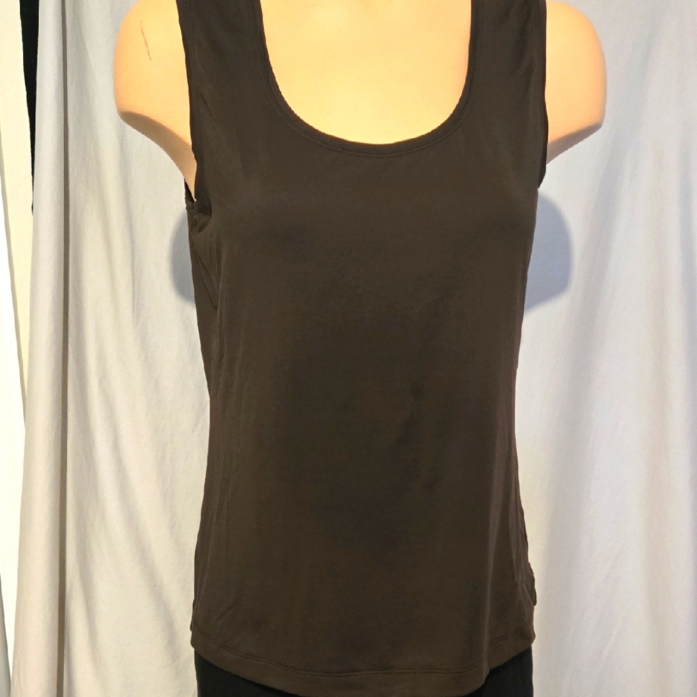 Chicos chocolate Brown stretch tank top.